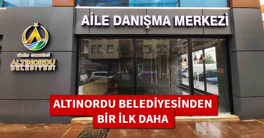 ALTINORDU BELEDİYESİNDEN BİR İLK DAHA