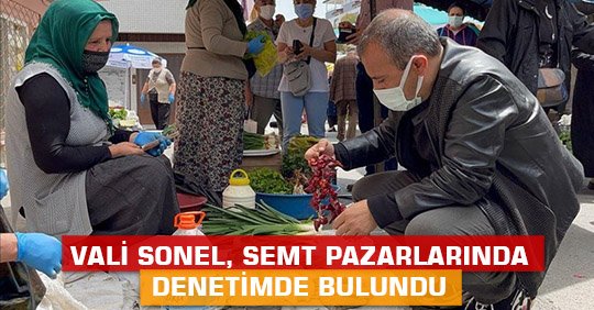 Vali Sonel, Semt Pazarlarında Denetimde Bulundu