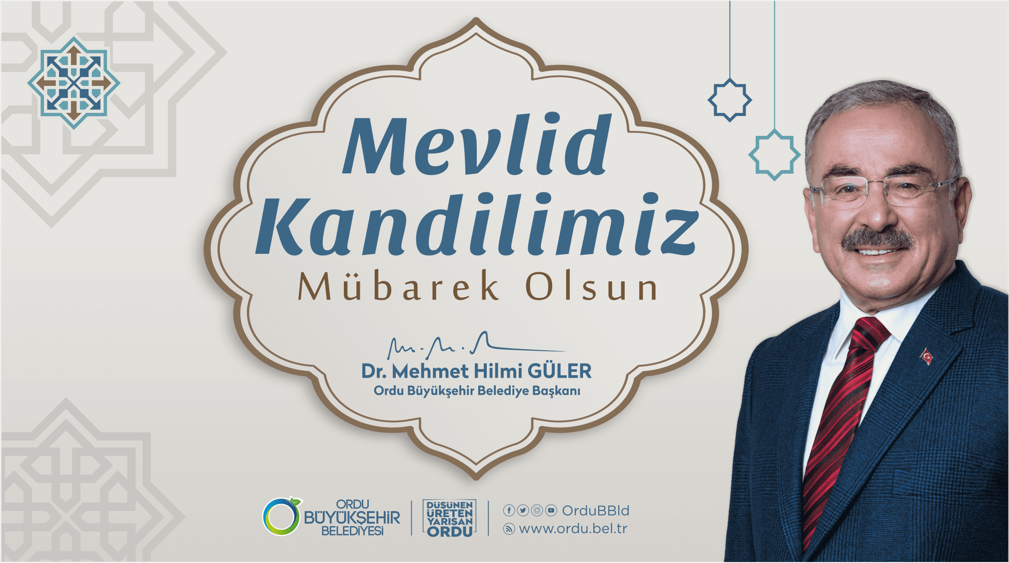 BAŞKAN GÜLER’DEN MEVLİD KANDİLİ MESAJI