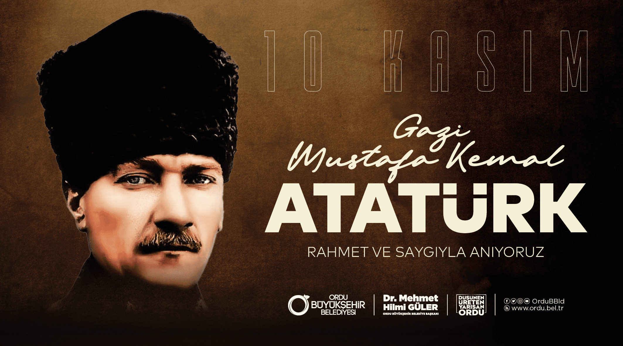 BAŞKAN GÜLER’DEN 10 KASIM ATATÜRK’Ü ANMA GÜNÜ MESAJI #ordu
