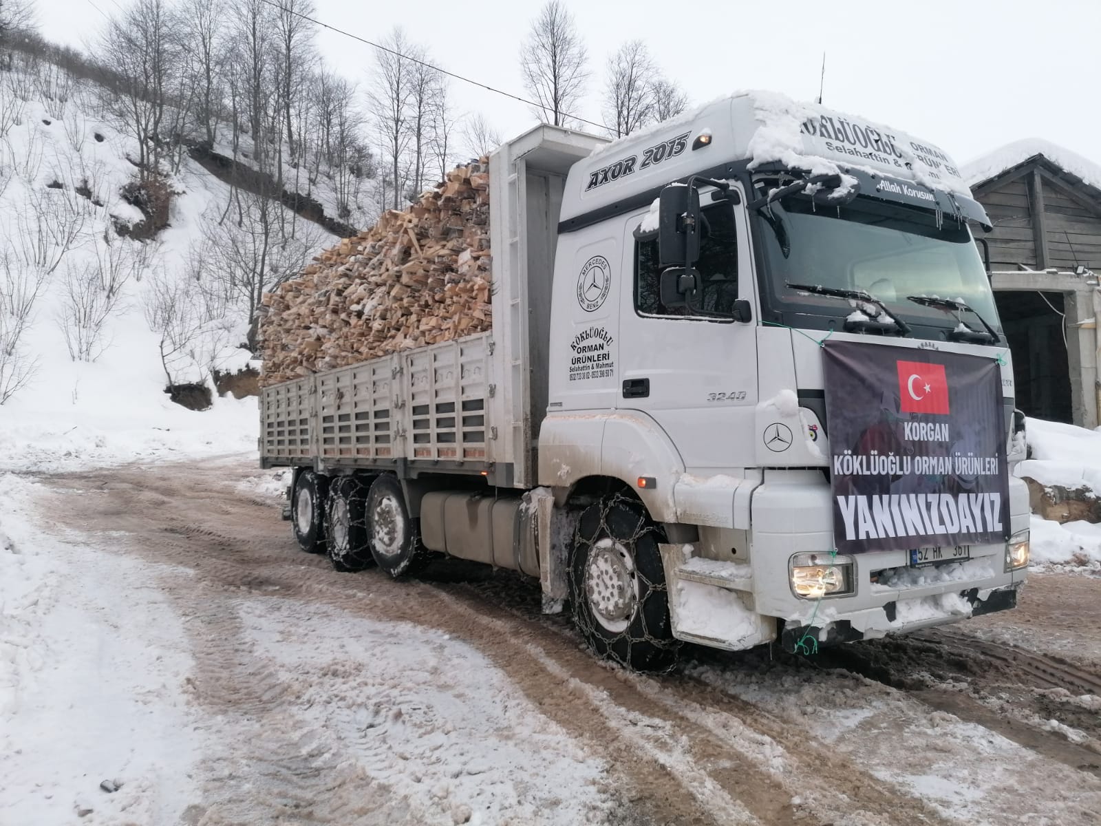 ORDU’DAN DEPREM BÖLGESİNE ODUN