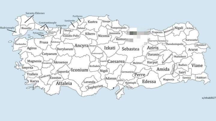İLLERİN BÖLGELERİNİN BİZANS DÖNEMİNDEKİ İSİMLERİ ŞAŞIRTTI
