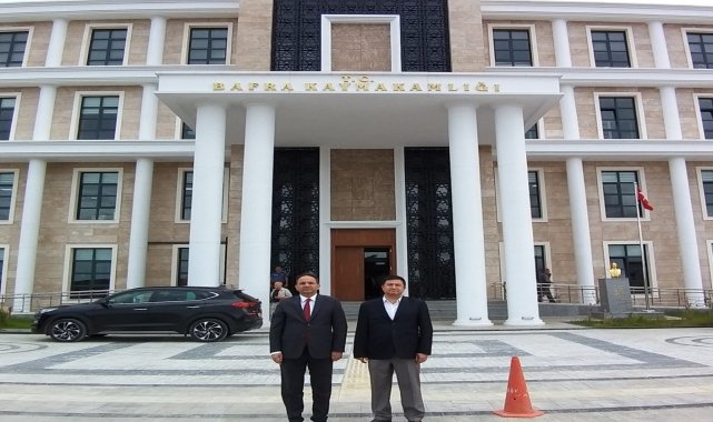 Alaçam Kaymakamı Zaman'dan Bafra Kaymakamı Ertürkmen'e ziyaret