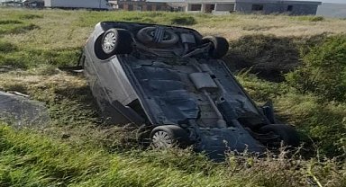 Amasya'da devrilen araçtaki 8 kişi yaralandı