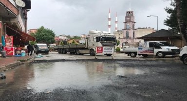 Asarcık'ta sağanak etkili oldu