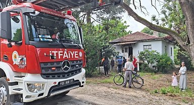 Bafra'da tek katlı evde çıkan yangın söndürüldü
