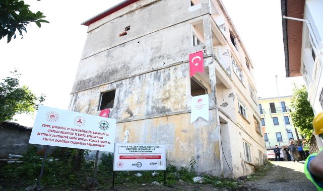 Giresun'da tarihi Zeytinlik semti ve Kale Mahallesi'nde kentsel dönüşüm yapılıyor
