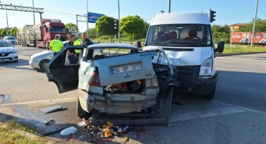 Samsun'da zincirleme trafik kazasında 7 kişi yaralandı