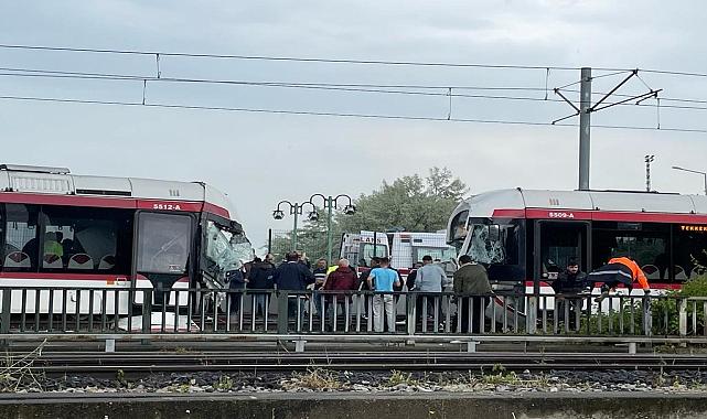 Samsun'da tramvayların çarpışması sonucu çok sayıda kişi yaralandı