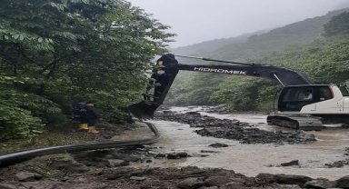 Terme'de selde zarar gören içme suyu şebekesinin onarımı tamamlandı
