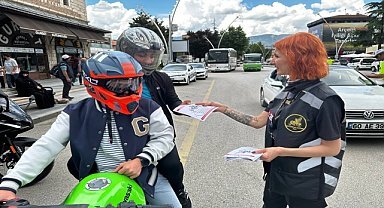 Tokatlı kadın motosikletçilerden "Trafikte biz de varız" mesajı