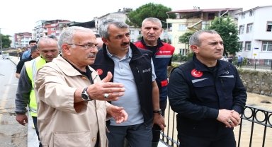 AFAD Başkanı Sezer, Ordu'da sağanak sonrası incelemelerde bulundu: