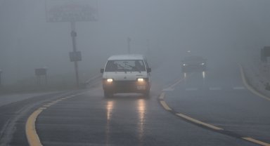 Bolu Dağı'nda sağanak ve sis