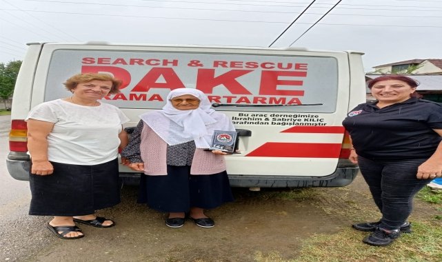 Düzce'de Hidayet teyzenin bağışladığı minibüs arama kurtarma aracına dönüştürüldü
