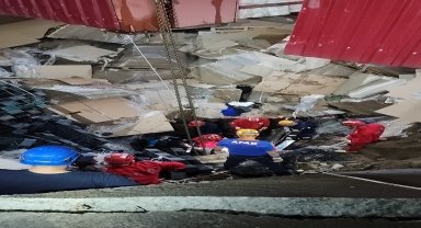Giresun'da zemini çöken fabrikada göçük altında kalan 3 işçiden 2'si kurtarıldı