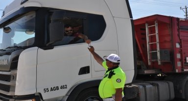 Gümüşhacıköy'de ağır vasıta araçları denetlendi