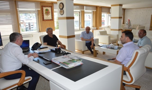 Havza Ziraat Odası yönetiminden Belediye Başkanı Özdemir'e ziyaret