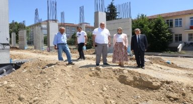 İl Milli Eğitim Müdürü Türkmen, anaokulu inşaatını inceledi