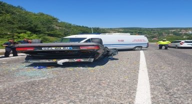 Kastamonu'da devrilen otomobilin sürücüsü yaralandı