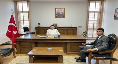 Kaymakam Zaman'a emniyet müdürlerinden veda ve göreve başlama ziyareti