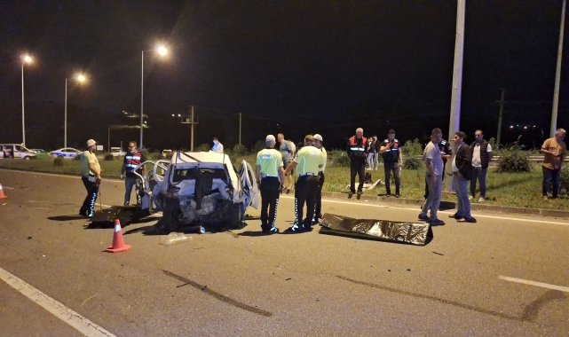 Samsun'da iki otomobilin çarpıştığı kazada 3 kişi öldü