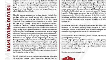TGGF, RECEP KARA’YI YALANLADI