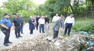 Vali Gürel, selden zarar gören alanlarda incelemede bulundu