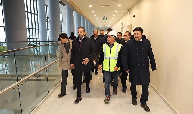 Ordu Şehir Hastanesi inşaat alanında incelemelerde bulundu